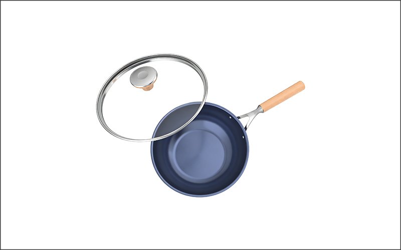 Titanium Flat-Bottomed Pot 【24cm】 - 2