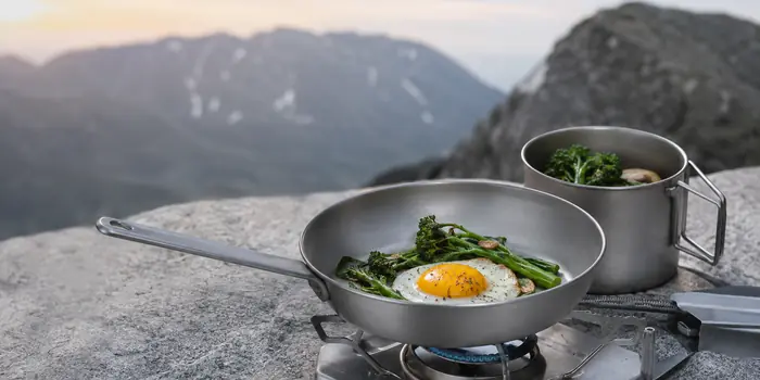 Solid titanium cookware has no applied nonstick coating and can remain structurally useful for decades with proper care.